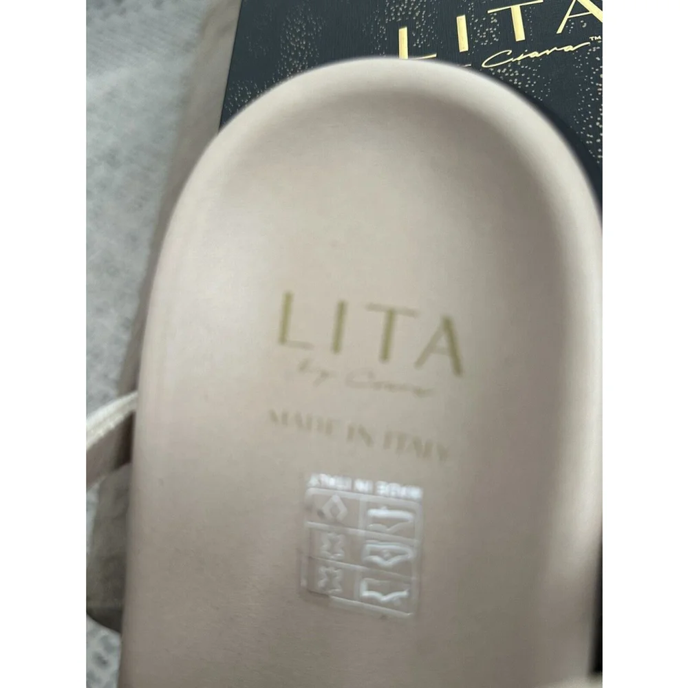 LITA By Ciara Gladiator Sandals- Size EU 39/US 8- Sand Color- New In Box - Picture 4 of 7
